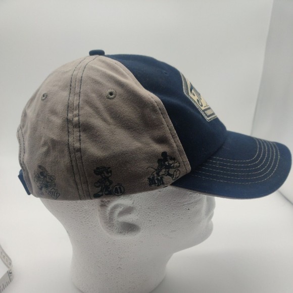 Disney Parks Mickey Mouse Through the Years Baseball Cap  Adjustable Tan Blue - Picture 3 of 9